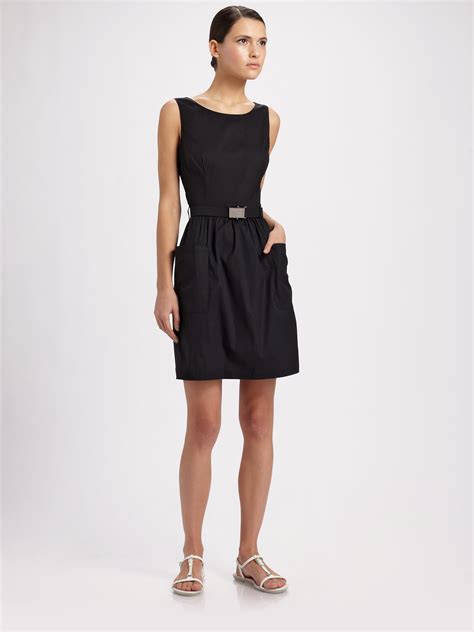 prada wedding dress|prada sleeveless belted black dress.